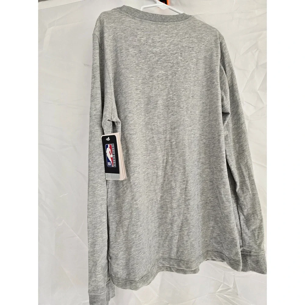 Kids Nike Jordan Charlotte Hornets Dri Fit‎ Cotton Tee Long Sleeve Gray XS